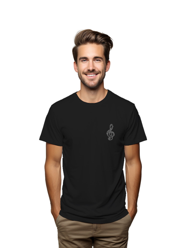 music notes casual printed graphical t-shirt