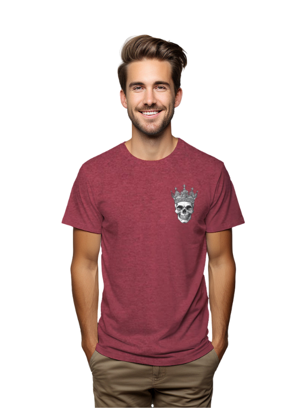 Crowned Skull Graphic T-Shirt, Cotton, Unisex Short Sleeve