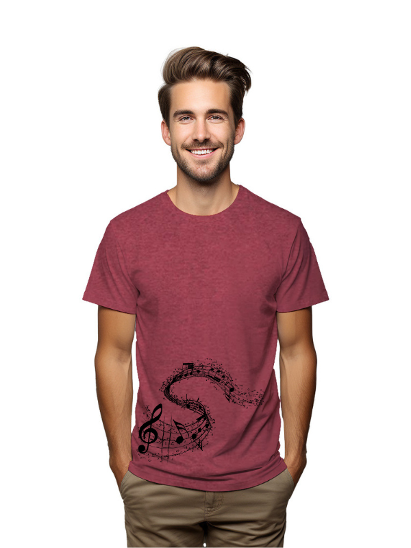 MUSIC FLOW TONE PRINTED UNISEX GRAPHICAL TSHIRT