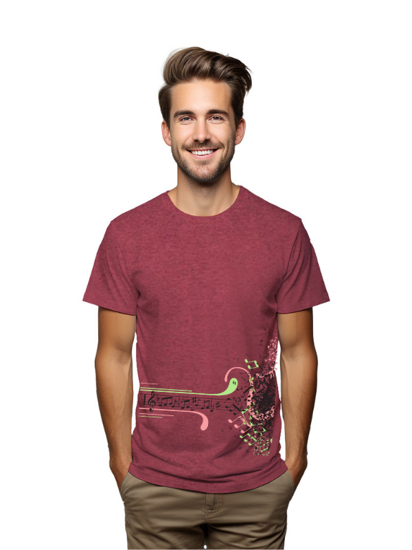 music dash graphical unisex printed t-shirt