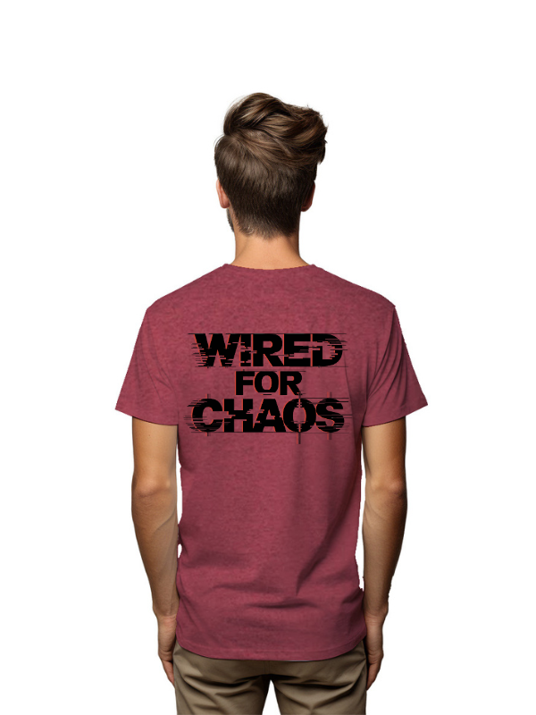 wired for chaos - unisex printed graphical t-shirt