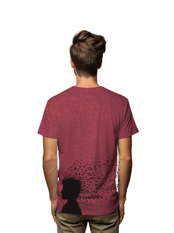 music in the head unisex printed graphical t-shirt