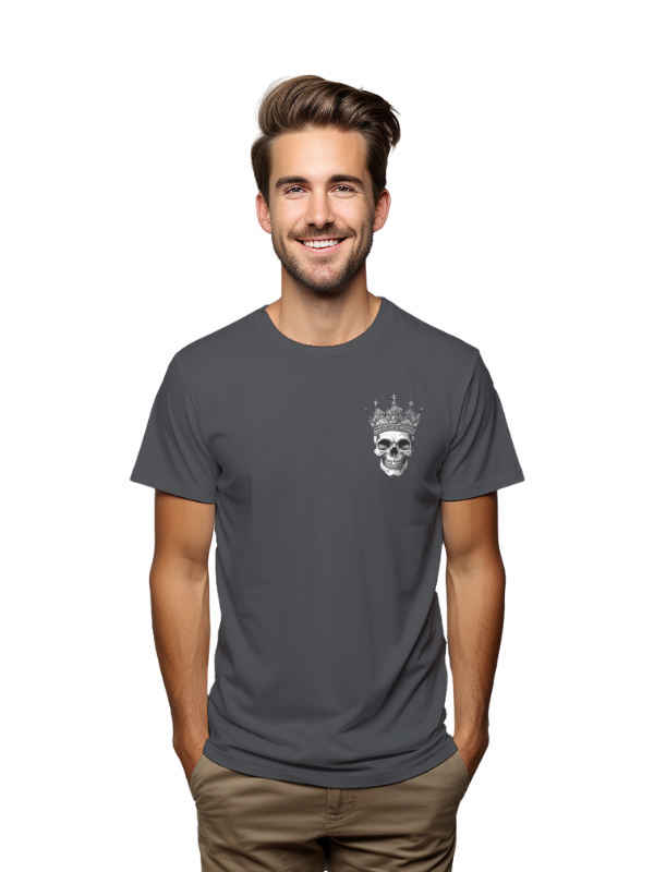 Crowned Skull Graphic T-Shirt, Cotton, Unisex Short Sleeve