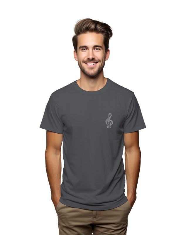 music notes casual printed graphical t-shirt