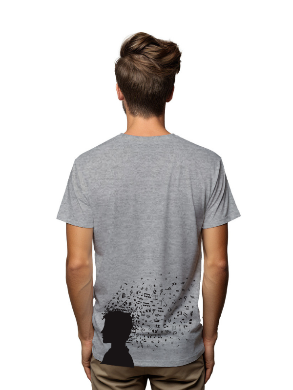 music in the head unisex printed graphical t-shirt
