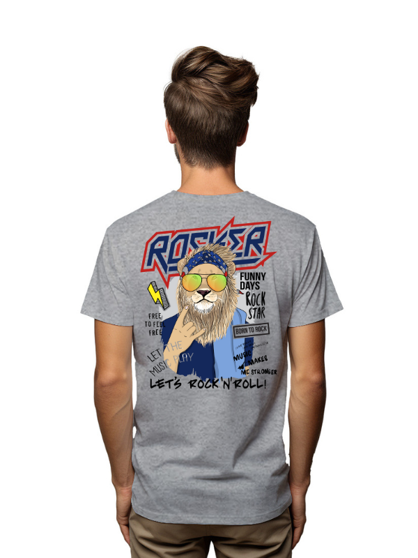 Rockstar lets rock and roll printed graphical unisex t-shirt