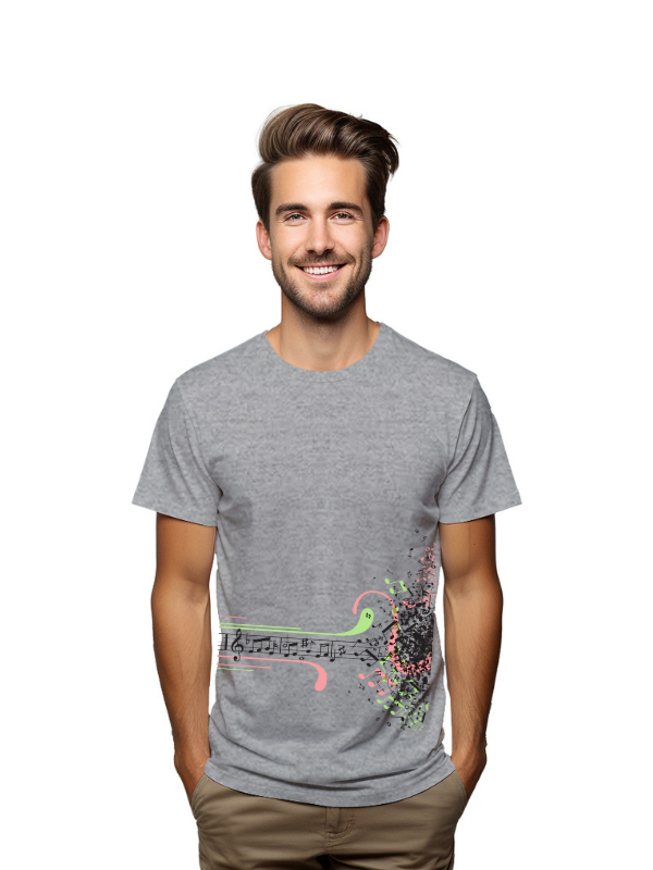 music dash graphical unisex printed t-shirt