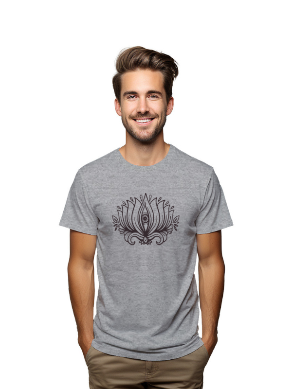 HAMSA HAND FONT BACK PRINTED UNISEX GRAPHICAL TSHIRT