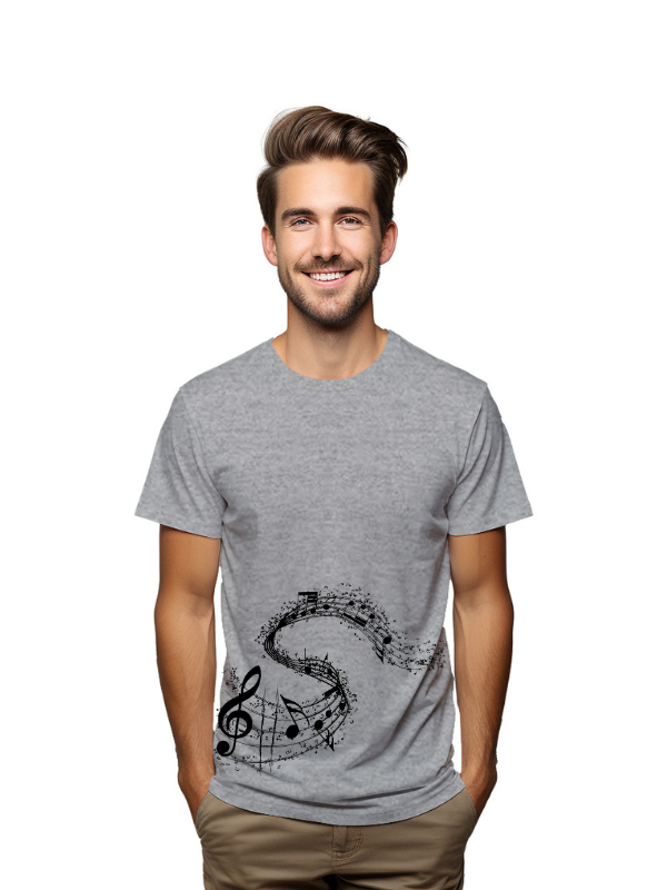 MUSIC FLOW TONE PRINTED UNISEX GRAPHICAL TSHIRT