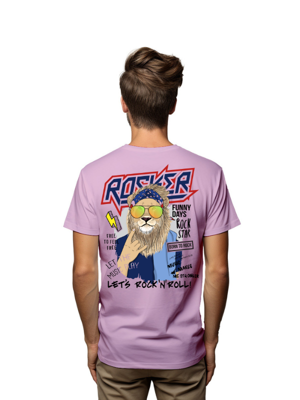 Rockstar lets rock and roll printed graphical unisex t-shirt