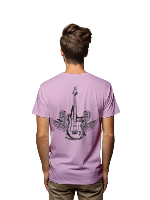guitar cool back printed unisex t-shirt
