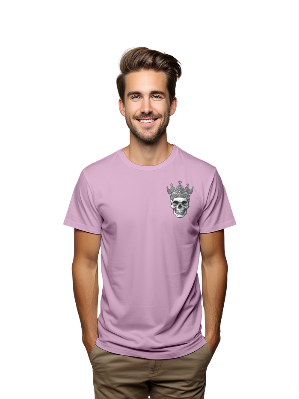 Crowned Skull Graphic T-Shirt, Cotton, Unisex Short Sleeve