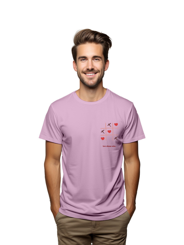 Love Tic-Tac-Toe unisex printed graphical t-shirt