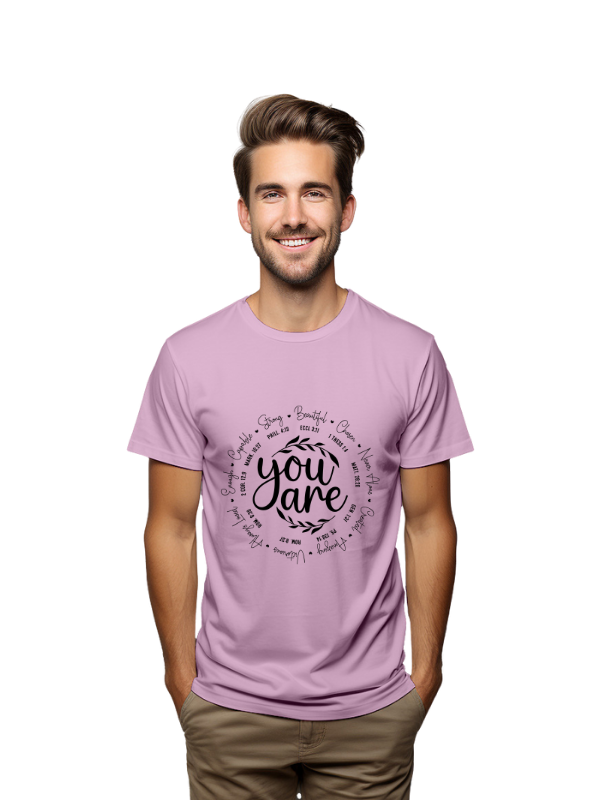 Inspirational 'You Are' Design T-Shirt, Unisex, Short Sleeve