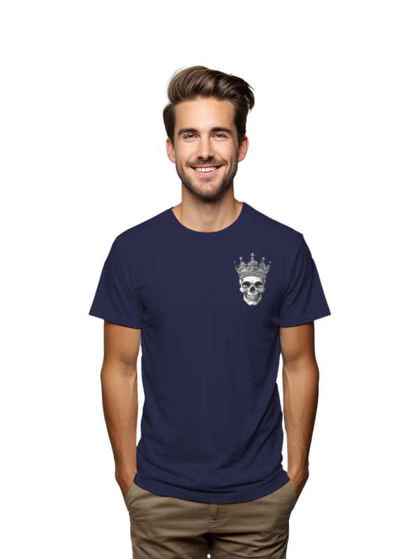 Crowned Skull Graphic T-Shirt, Cotton, Unisex Short Sleeve