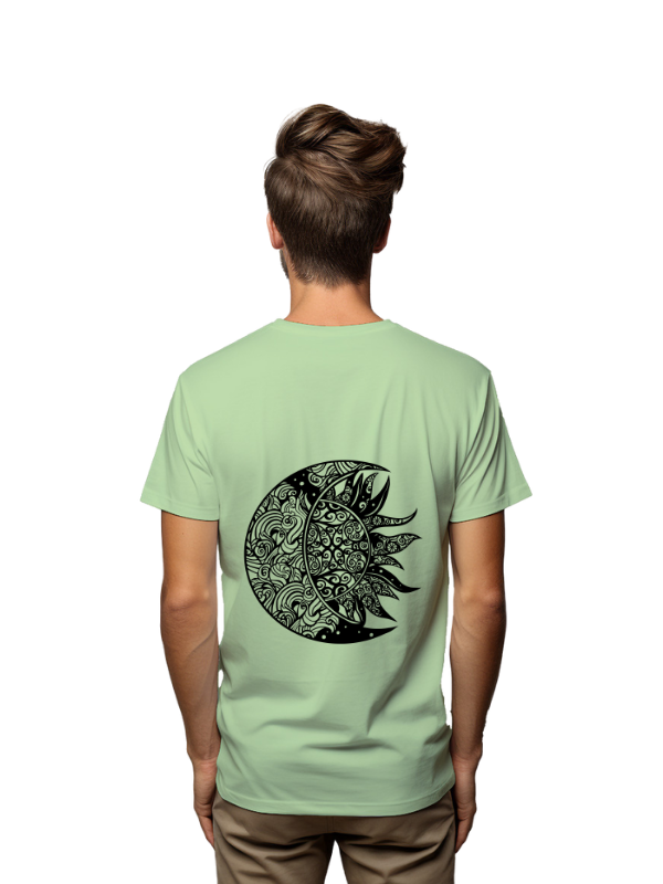 Celestial Mandala Moon and Sun T-Shirt, Unisex, Short Sleeve