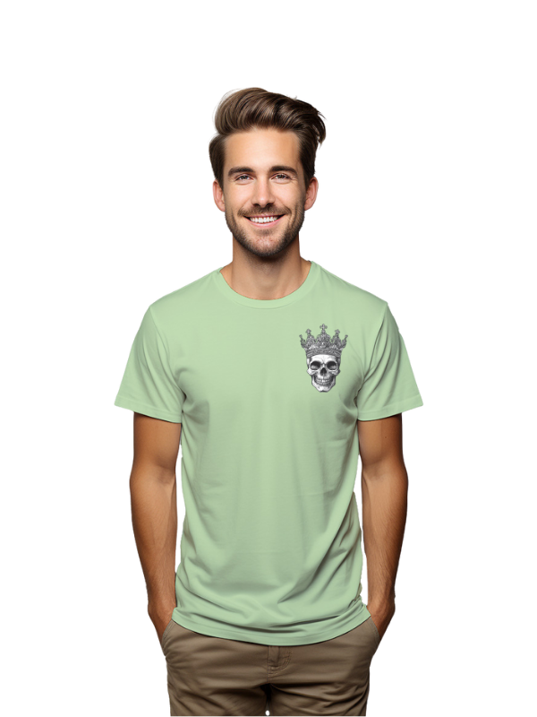Crowned Skull Graphic T-Shirt, Cotton, Unisex Short Sleeve