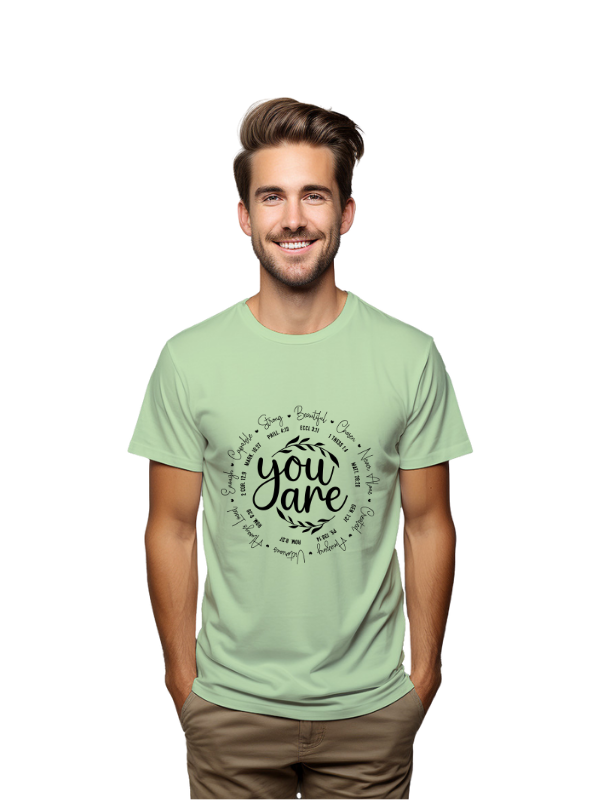 Inspirational 'You Are' Design T-Shirt, Unisex, Short Sleeve