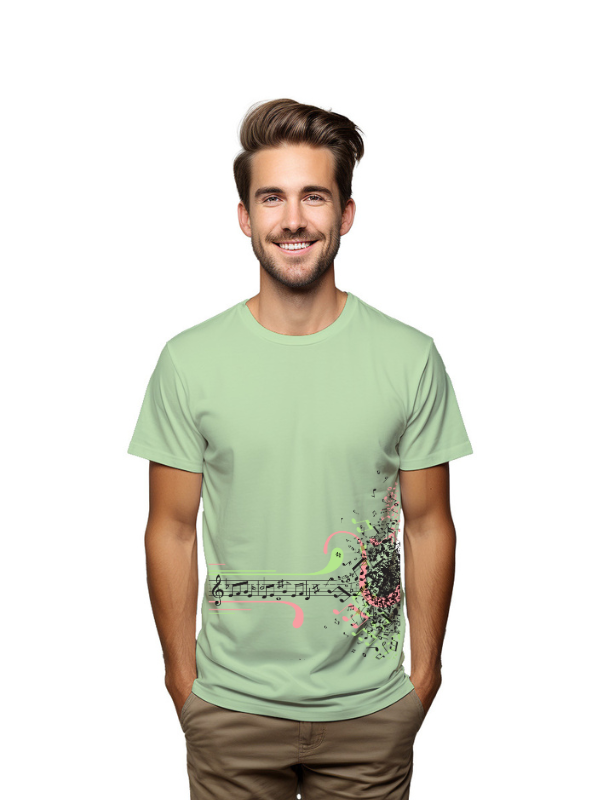 music dash graphical unisex printed t-shirt