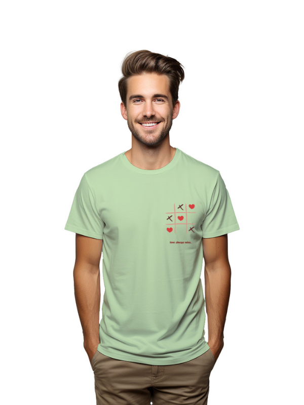Love Tic-Tac-Toe unisex printed graphical t-shirt