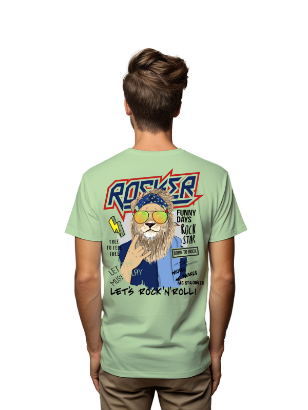 Rockstar lets rock and roll printed graphical unisex t-shirt