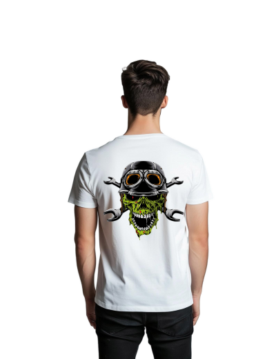 Pep Bliss T-Shirt with Green Skull Print