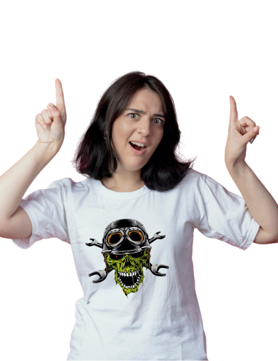 Pep Bliss T-Shirt with Green Skull Print