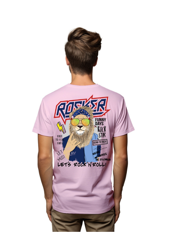 Rockstar lets rock and roll printed graphical unisex t-shirt
