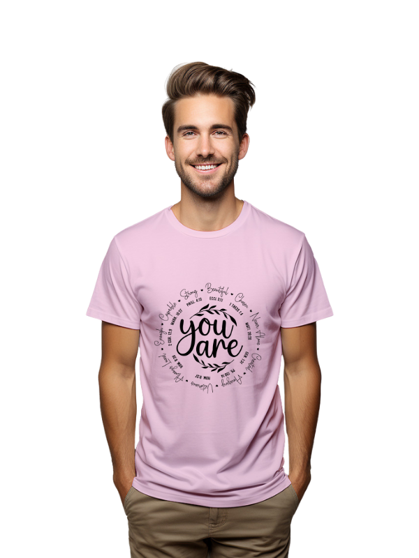Inspirational 'You Are' Design T-Shirt, Unisex, Short Sleeve