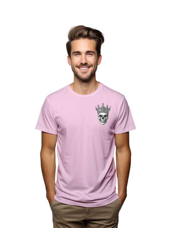 Crowned Skull Graphic T-Shirt, Cotton, Unisex Short Sleeve