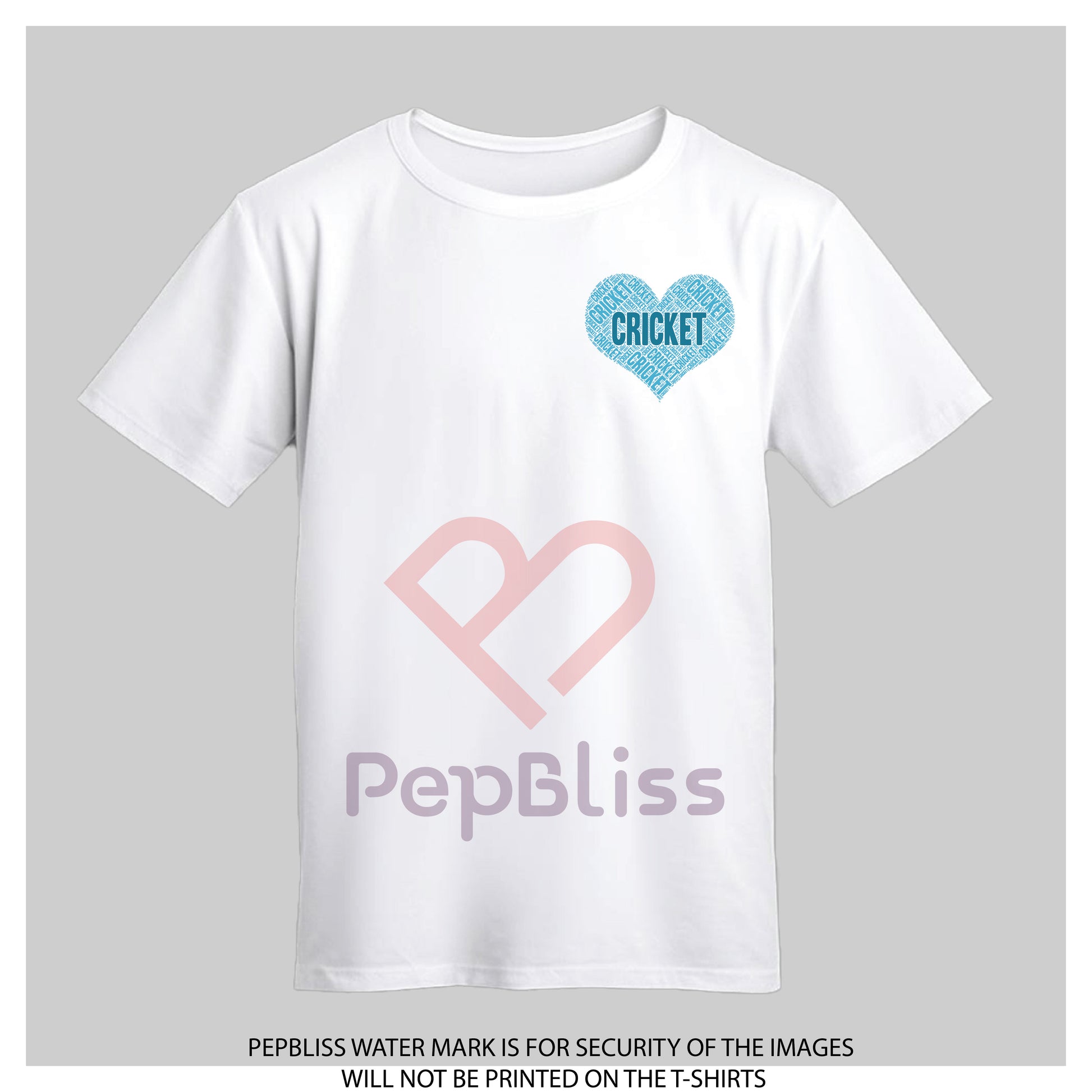 cricket love blue graphical unisex t-shirt