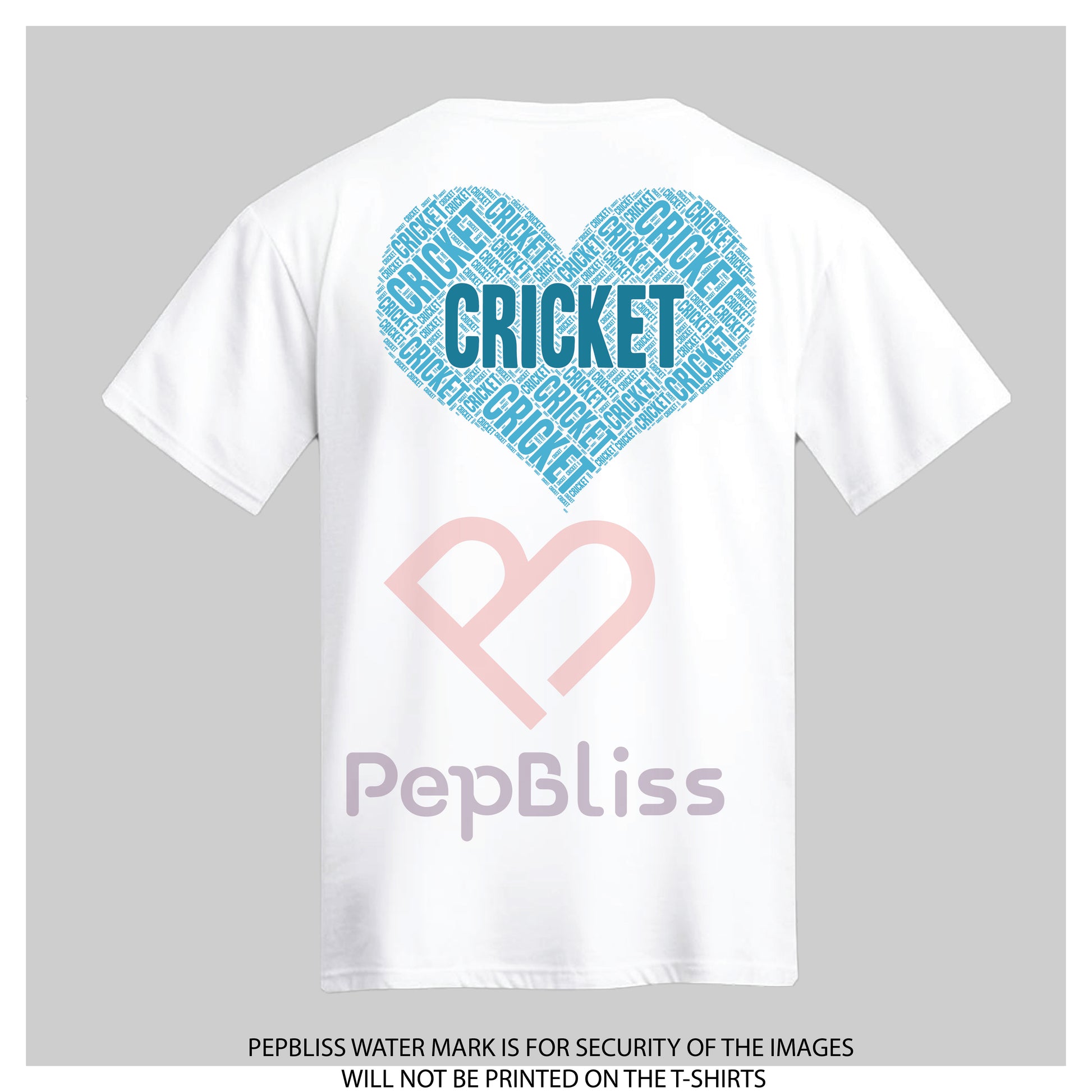 cricket love blue graphical unisex t-shirt