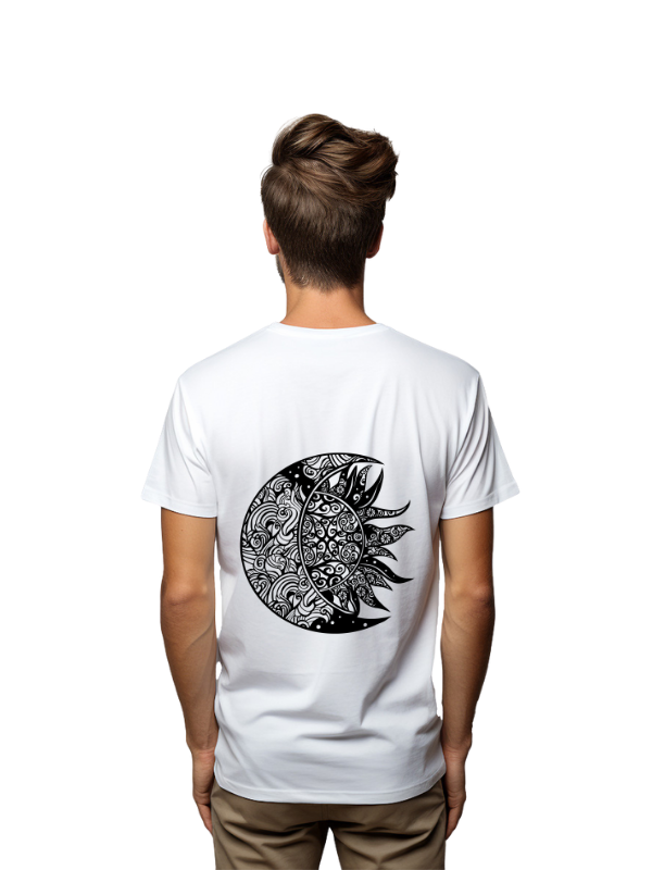 Celestial Mandala Moon and Sun T-Shirt, Unisex, Short Sleeve