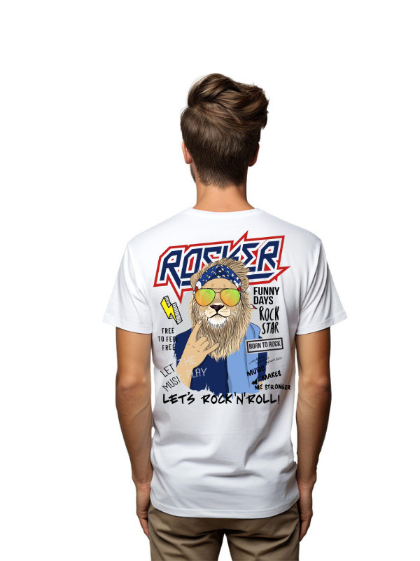 Rockstar lets rock and roll printed graphical unisex t-shirt