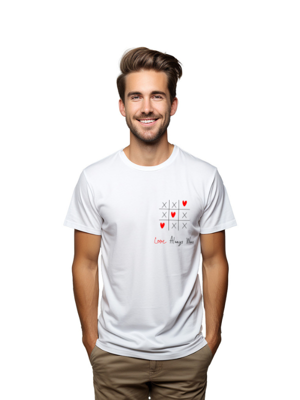 Love Tic-Tac-Toe unisex printed graphical t-shirt
