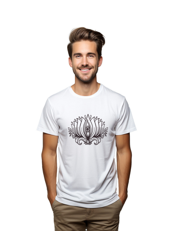 HAMSA HAND FONT BACK PRINTED UNISEX GRAPHICAL TSHIRT