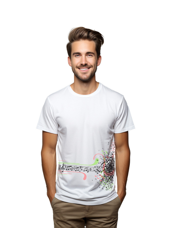 music dash graphical unisex printed t-shirt