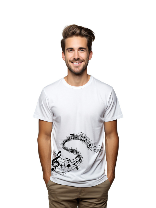MUSIC FLOW TONE PRINTED UNISEX GRAPHICAL TSHIRT