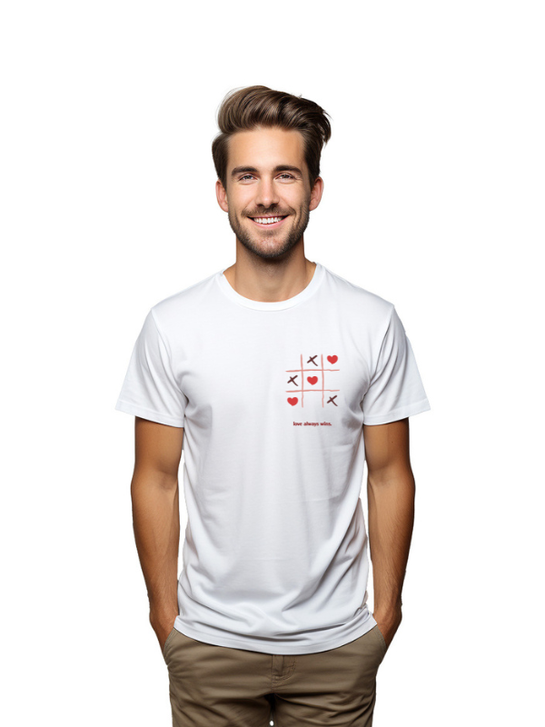Love Tic-Tac-Toe unisex printed graphical t-shirt