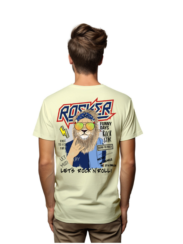 Rockstar lets rock and roll printed graphical unisex t-shirt