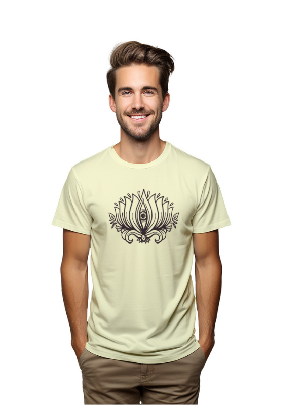 HAMSA HAND FONT BACK PRINTED UNISEX GRAPHICAL TSHIRT