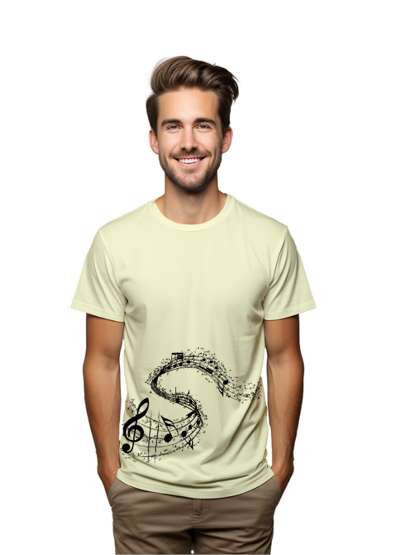 MUSIC FLOW TONE PRINTED UNISEX GRAPHICAL TSHIRT