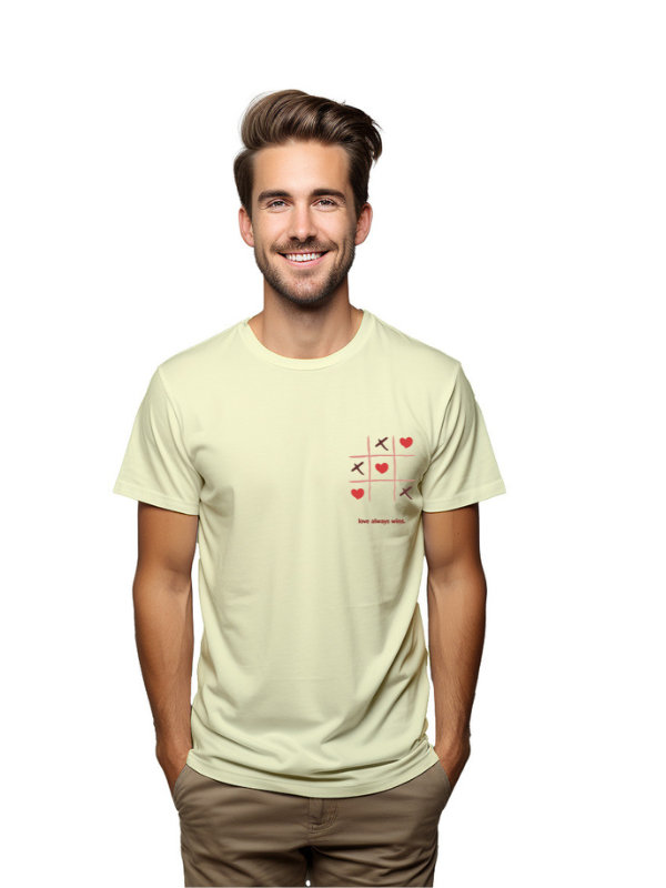 Love Tic-Tac-Toe unisex printed graphical t-shirt