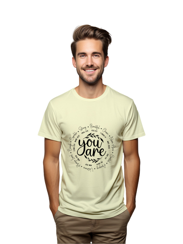 Inspirational 'You Are' Design T-Shirt, Unisex, Short Sleeve