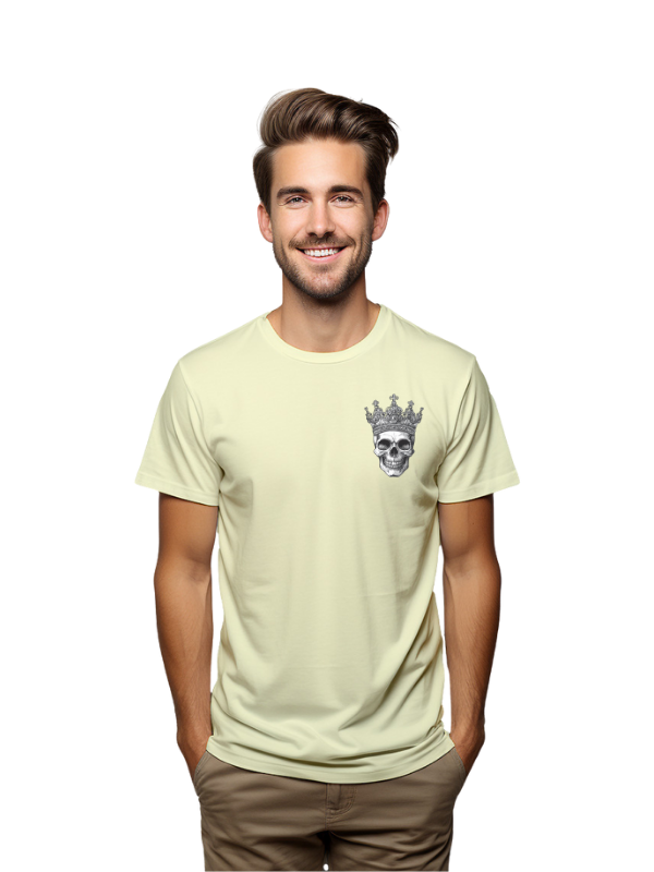Crowned Skull Graphic T-Shirt, Cotton, Unisex Short Sleeve